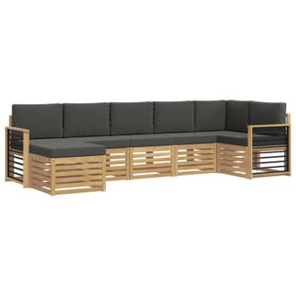 vidaXL Conjunto De Sof&aacute;s De Exterior 7 Pcs Blanco Y Antracita Vidaxl