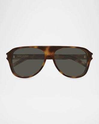 Saint Laurent Men & apos;s SL 970 Recycled Acetate Pilot Sunglasses