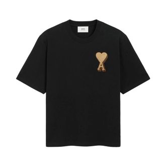 Ami Ami De Coeur T-Shirt - male - Ami Paris - T-Shirts - Black - 2XL - Tops
