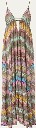 Missoni Metallic-Knit Maxi Coverup Dress