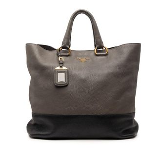 Prada Pre-owned Prada Bicolor Vitello Daino Open Convertible Tote Ladies ACFHG341XY460ZVF