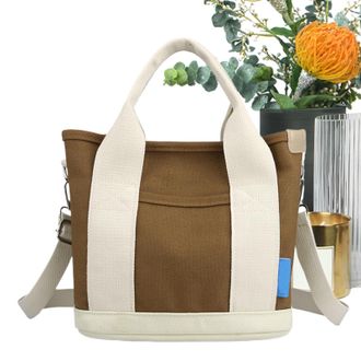 Generic Casual Canvas Tote Bag,Large Capacity Adjustable Multi-Compartment Purse | Canvas Messenger Bags,for Friends Adults Men Women Short Trips Traveling Da