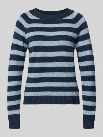 Vero Moda Regular Fit Pullover mit Rippb&uuml;ndchen Modell DOFFY in Dunkelblau, Gr&ouml;&szlig;e L