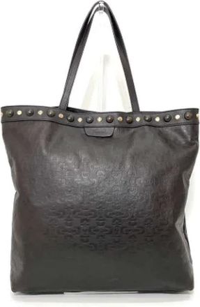 Gucci Tweedehands leren handtassen - Dames - Vintage Handtas - Bruin - ONE Size - Leer - Vintage