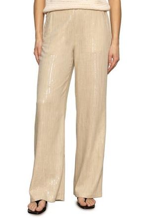 Sanctuary Coastal Sequin Stripe Pants in Sand Sequin at Nordstrom Rack, Size Xx-Large