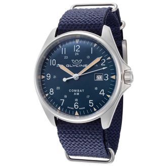 Glycine Combat 6 Vintage Automatic Blue Dial Mens Watch GL0457