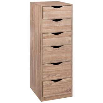 5five Simply Smart Five C&oacute;moda Torre De 6 Cajones Para Oficina, Sal&oacute;n, Dormitorio - Marr&oacute;n