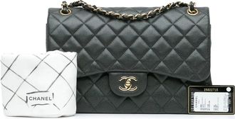Chanel Hobo Bags - 2018 Jumbo Classic Caviar Double Flap - Gr. unisize - in Grau - für Damen