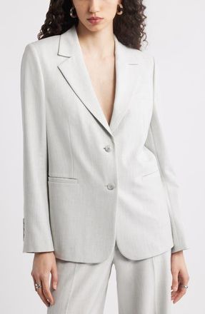 Nordstrom The Liv Boyfriend Blazer in Grey Light Heather at Nordstrom, Size Small