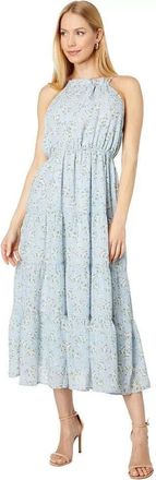 En Saison Sullivan Dress Womens Blue Floral Ruffle Tiered A-Line JDM482