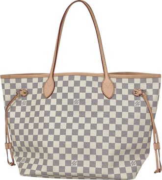 Louis Vuitton White Damier Azur Shoulder Bag Tote Bag (Pre-Owned)