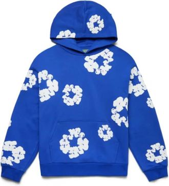 Denim Tears Electric Blue Hoodie - Heren - Hoodies - Blauw - L - Katoen - Hoodies & sweatvesten