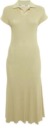 Burberry Abito midi con colletto - Verde