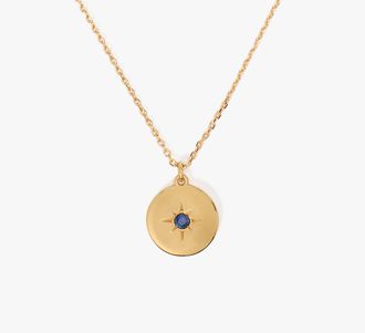 Kate Spade New York The Color Spark Collection Blue Fearless Medallion Necklace