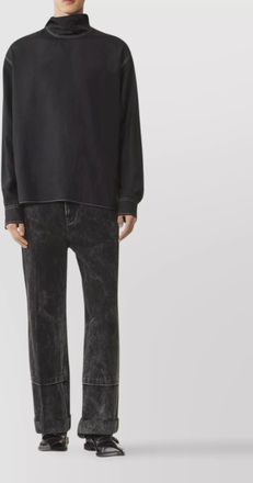 Lanvin high collar long sleeve knitwear with buttons
