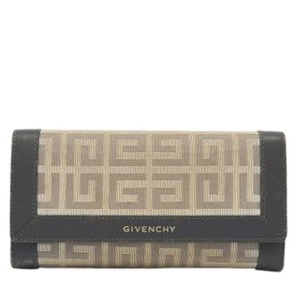 Givenchy Pre-owned Monogram Canvas Wallet - Dames - Pre-owned - Beige - Maat: ONE Size