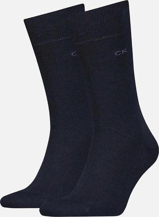 Calvin Klein Mens 3-Pack CK Premium Combed Cotton Socks, Navy - Black/Black - Size: 9/9.5/10/10.5/11/11.5/12