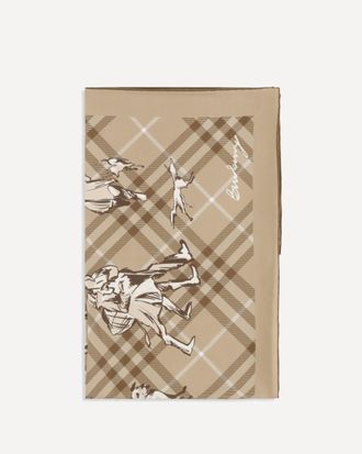 Burberry Check silk Twill Scarf Female UNI