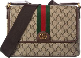 Gucci Ophidia Medium Gg Supreme Canvas & Leather Messenger Bag