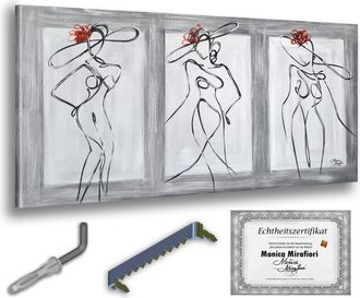 OEM Monica Mirafiori 100% Pintado A Mano Cuadro Damas 140x70cm Cuadro Pintado A Mano Pintura Acr&iacute;lica Cuadro Acr&iacute;lico De Gran Tama&ntilde;o Arte Moderno Cuadros 