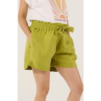 Cache Coeur Maternity Twill Smock Shorts Nubie in Anis at Nordstrom, Size X-Large