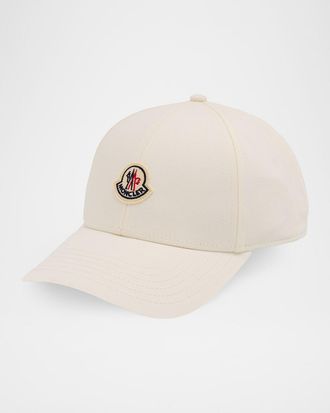 Moncler Men & apos;s Logo Cotton Gabardine Baseball Cap