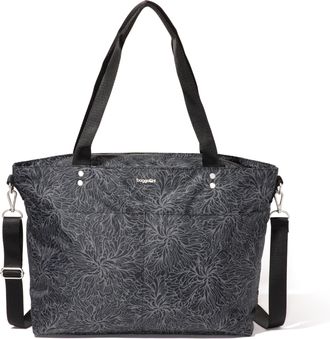Baggallini Womens Carryall Laptop Tote Crossbody Bag