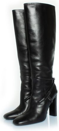 Tom Ford leather boots with T strap