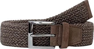 Orciani Funded Elast Riem - Heren - Riemen - Bruin - 85 CM - Wol - Accessoires