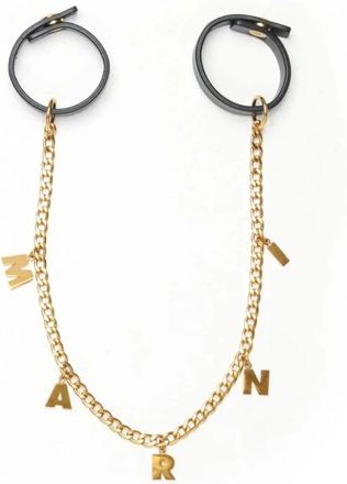 Marni Metalen sleutelhanger - Dames - Sleutelhangers & Tashangers - Geel - ONE Size - Polyester - Accessoires