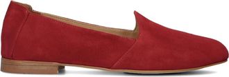 Notre-V Schoenen, Dames, Rood, 37 1/2 EU, Su&egrave;de, Rode Su&egrave;de Loafers voor Vrouwen