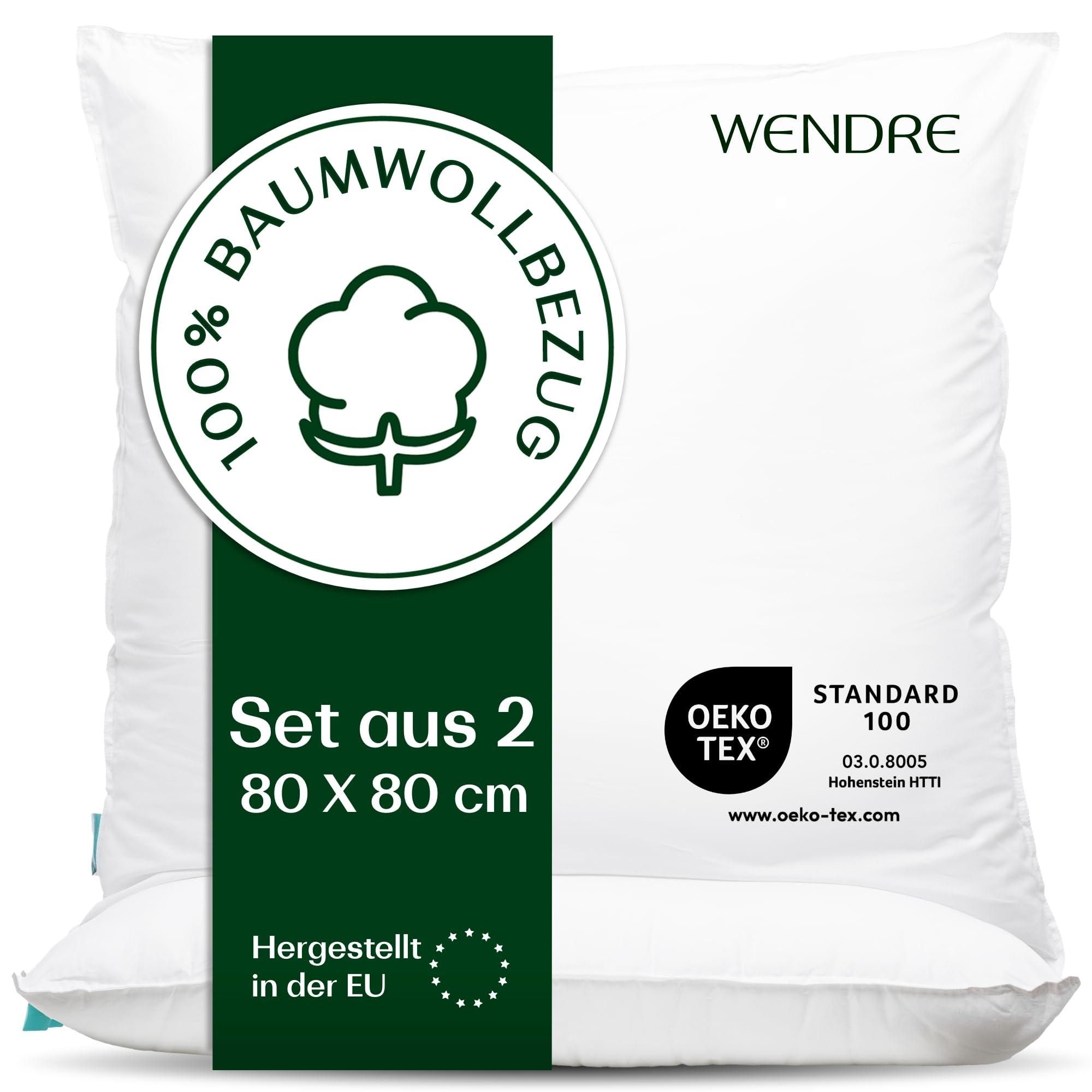 Enjoy Home Kissen 60x60 Cm | Bezug 100% Baumwolle, Füllung Polyester, In Ecru - Gemütliche Sofa- Oder Bettdekoration