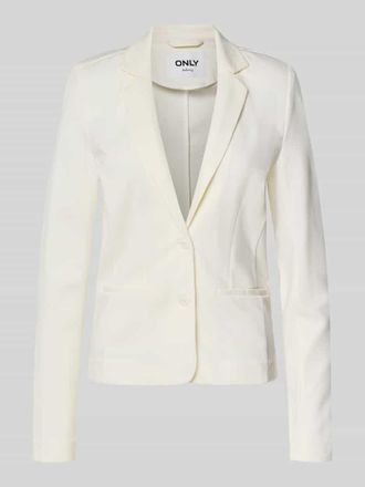 Only Taillierter Blazer aus Viskose-Mix Modell POPTRASH in Offwhite, Gr&ouml;&szlig;e XS