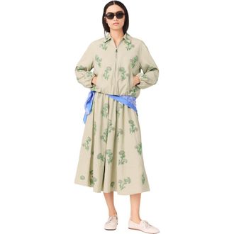 Maje Embroidered technical bomber jacket in Beige at Nordstrom, Size 36 Eu