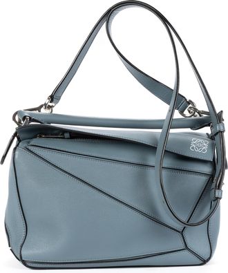 Loewe Pre-owned Womens Small Puzzle Bag Shoulder Bag - Blue - One Size