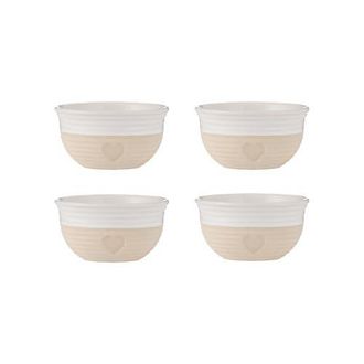 Mason Cash Rustic Charm Mini Bowl Set, 4 Stoneware Prep and Snack Bowls in Beige at Nordstrom