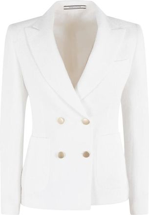 Tagliatore Blazers, female, White, Size: 2XS Double-Breasted Jacket 4 Buttons