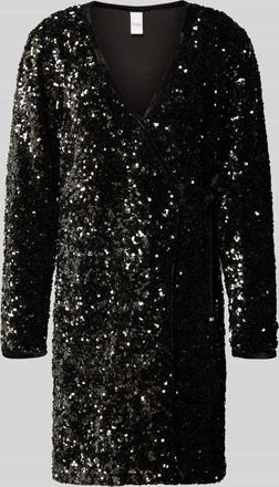 Vero Moda Cocktailkleid mit Pailletten Modell ELLE in Dunkelgruen, Größe XS