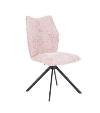 Home Heavenly Home Heavenly - Pack 2 Sillas Giratorias Nena, Tapizadas, 180&ordm; Con Retorno, Patas Negras, 63x48x93 Cm. Color: Rosa