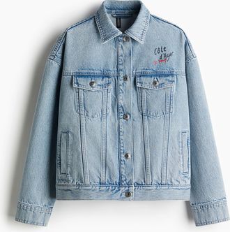 H&M Jeansjacke - Helles Denimblau/St. Tropez