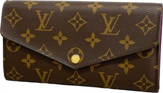 Louis Vuitton Brown Fuchsia Long Wallet (Bi-Fold) (Pre-Owned)