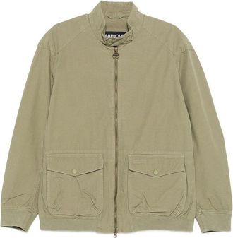 Barbour Matley Jacket In Bleached Olive Cotton