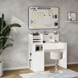 Vicco Escritorio, Blanco, 2 Partes, Con Heces