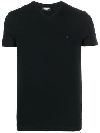 Dondup T-shirt met V-hals - Zwart