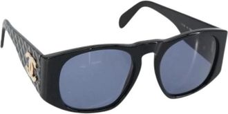 Chanel Pre-owned Accessories, female, Black, Size: ONE SIZE Pre-owned Vintage Plastic Sunglasses