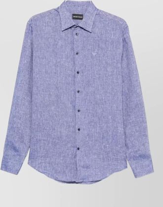 Emporio Armani linen long-sleeve shirt