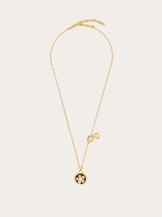 Ferragamo Women Necklace with flower pendant Gold