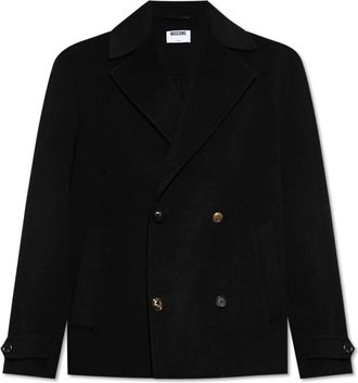 Moschino Wool Coat - Heren - Mantel - Zwart - L - Wol - Jassen