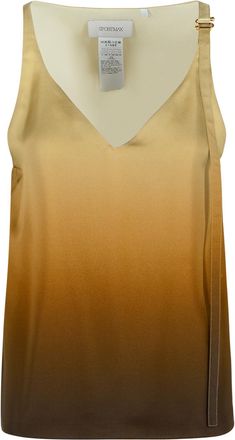 Sportmax Sportmax Alcuno Beige Gradient Silk Top