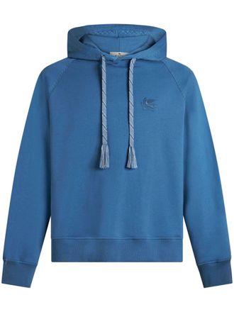 Etro Hoodie met trekkoord en borduurwerk - Blauw